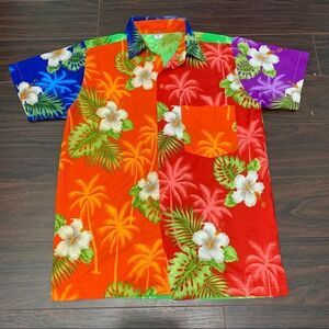 King Kameha Men's small Hawaiian Shirt Bright